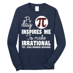 Pi Inspires Me Funny Pi Day 3.14 Long Sleeve Shirt