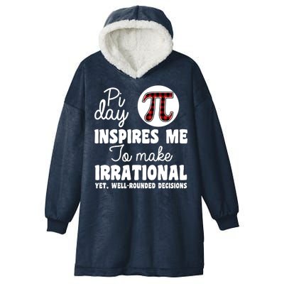 Pi Inspires Me Funny Pi Day 3.14 Hooded Wearable Blanket