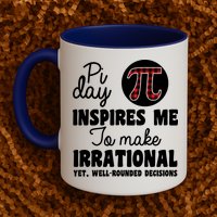Pi Inspires Me Funny Pi Day 3.14 Mug