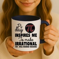 Pi Inspires Me Funny Pi Day 3.14 Mug