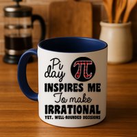 Pi Inspires Me Funny Pi Day 3.14 Mug