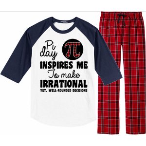 Pi Inspires Me Funny Pi Day 3.14 Raglan Sleeve Pajama Set