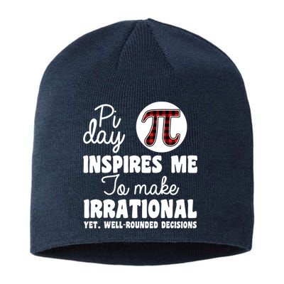 Pi Inspires Me Funny Pi Day 3.14 Sustainable Beanie