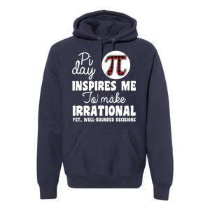 Pi Inspires Me Funny Pi Day 3.14 Premium Hoodie