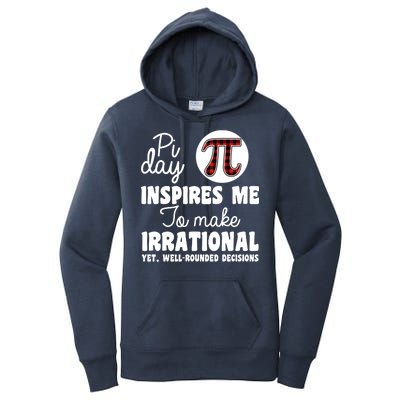 Pi Inspires Me Funny Pi Day 3.14 Women's Pullover Hoodie