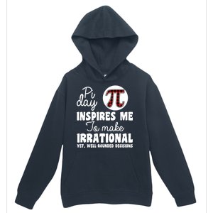 Pi Inspires Me Funny Pi Day 3.14 Urban Pullover Hoodie