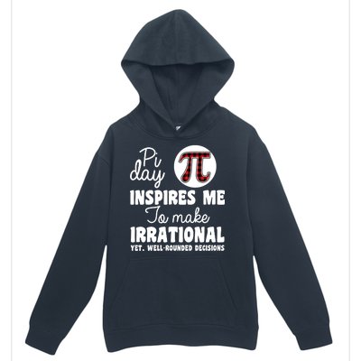 Pi Inspires Me Funny Pi Day 3.14 Urban Pullover Hoodie