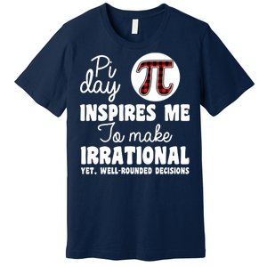 Pi Inspires Me Funny Pi Day 3.14 Premium T-Shirt