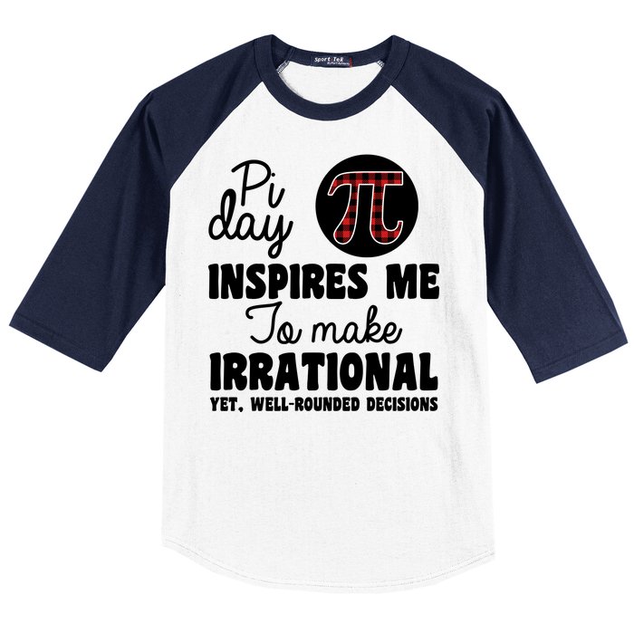 Pi Inspires Me Funny Pi Day 3.14 Baseball Sleeve Shirt