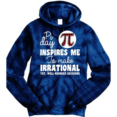 Pi Inspires Me Funny Pi Day 3.14 Tie Dye Hoodie