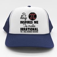 Pi Inspires Me Funny Pi Day 3.14 Trucker Hat