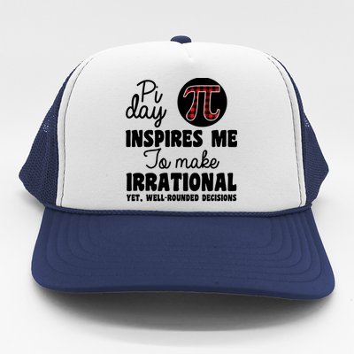 Pi Inspires Me Funny Pi Day 3.14 Trucker Hat