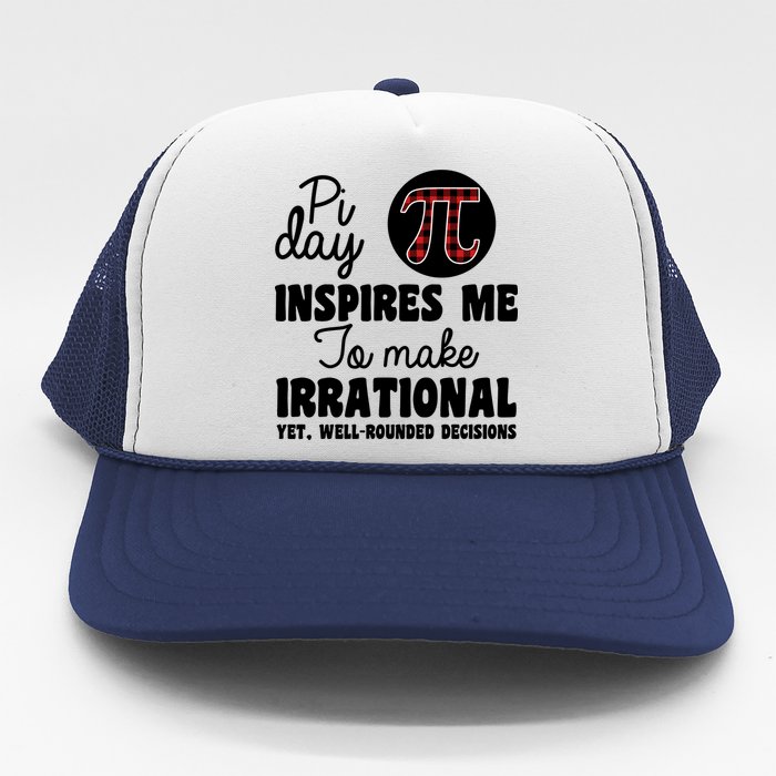 Pi Inspires Me Funny Pi Day 3.14 Trucker Hat