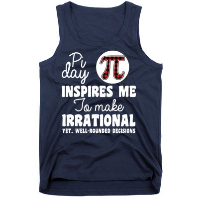 Pi Inspires Me Funny Pi Day 3.14 Tank Top