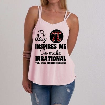 Pi Inspires Me Funny Pi Day 3.14 Women's Strappy Tank