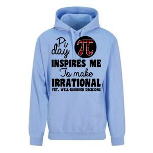 Pi Inspires Me Funny Pi Day 3.14 Unisex Surf Hoodie