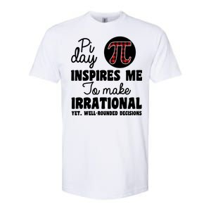 Pi Inspires Me Funny Pi Day 3.14 Softstyle CVC T-Shirt