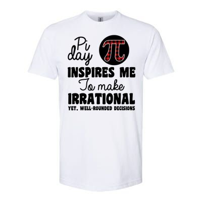 Pi Inspires Me Funny Pi Day 3.14 Softstyle CVC T-Shirt