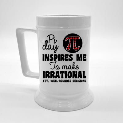 Pi Inspires Me Funny Pi Day 3.14 Beer Stein