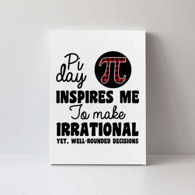 Pi Inspires Me Funny Pi Day 3.14 Canvas