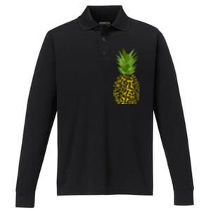 Pi-neapple Pi Day Performance Long Sleeve Polo