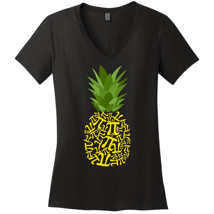 Pi-neapple Pi Day Women's V-Neck T-Shirt