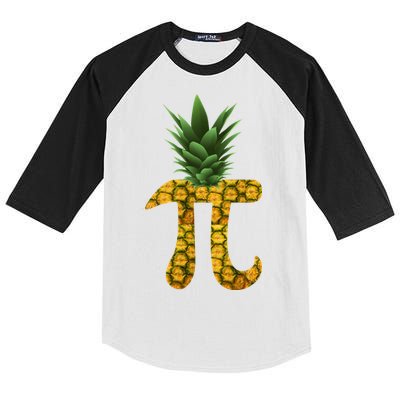 Pi-neapple Pineapple Pi Day Kids Colorblock Raglan Jersey