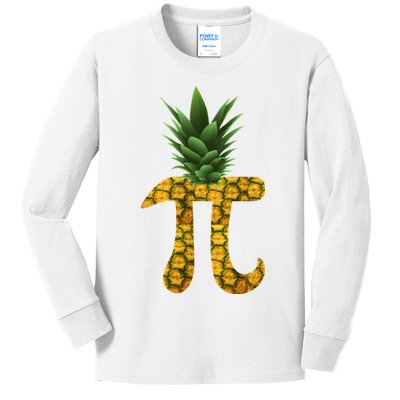 Pi-neapple Pineapple Pi Day Kids Long Sleeve Shirt