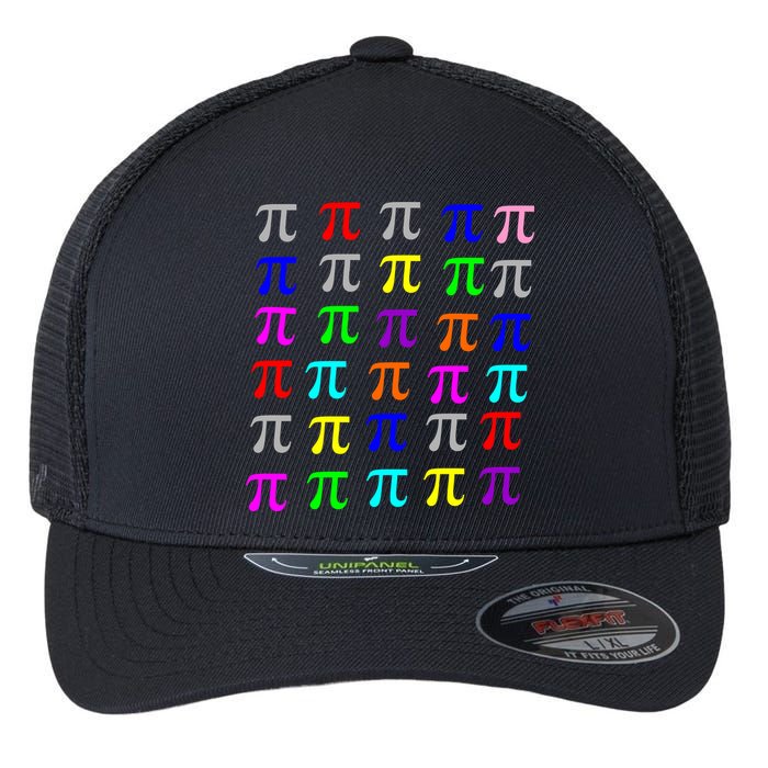 Pi Plaid Rainbow Pride Pi Day Collage Flexfit Unipanel Trucker Cap