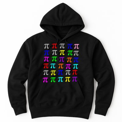 Pi Plaid Rainbow Pride Pi Day Collage Hoodie