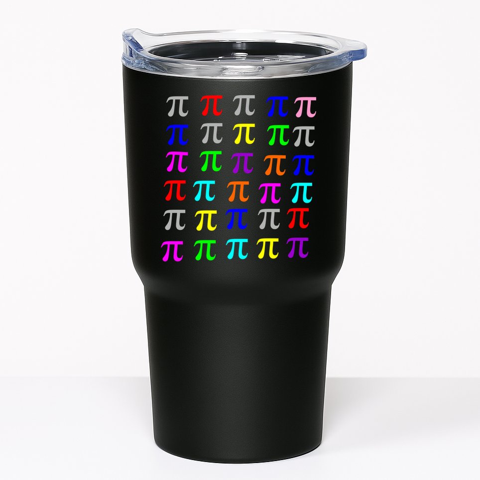 Pi Plaid Rainbow Pride Pi Day Collage Tumbler