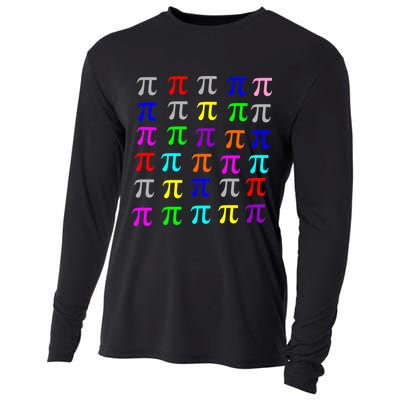 Pi Plaid Rainbow Pride Pi Day Collage Cooling Performance Long Sleeve Crew