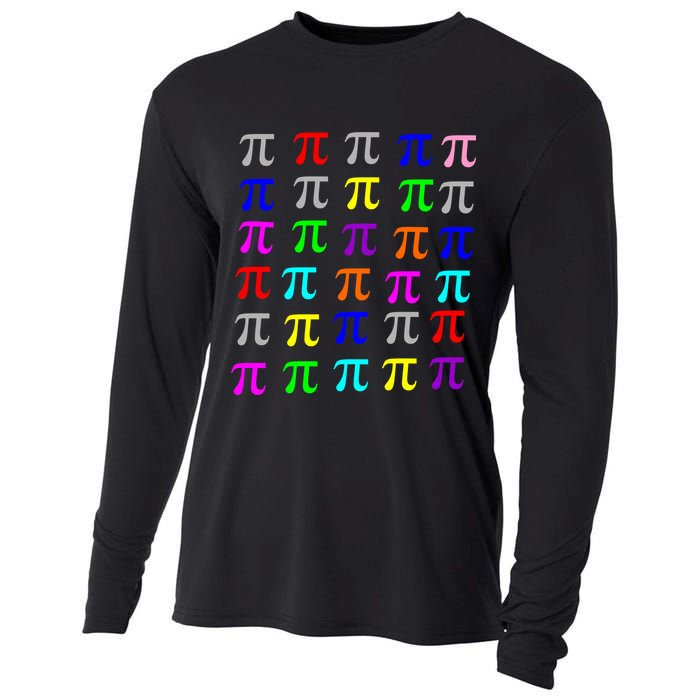 Pi Plaid Rainbow Pride Pi Day Collage Cooling Performance Long Sleeve Crew