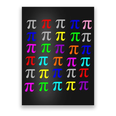 Pi Plaid Rainbow Pride Pi Day Collage Poster