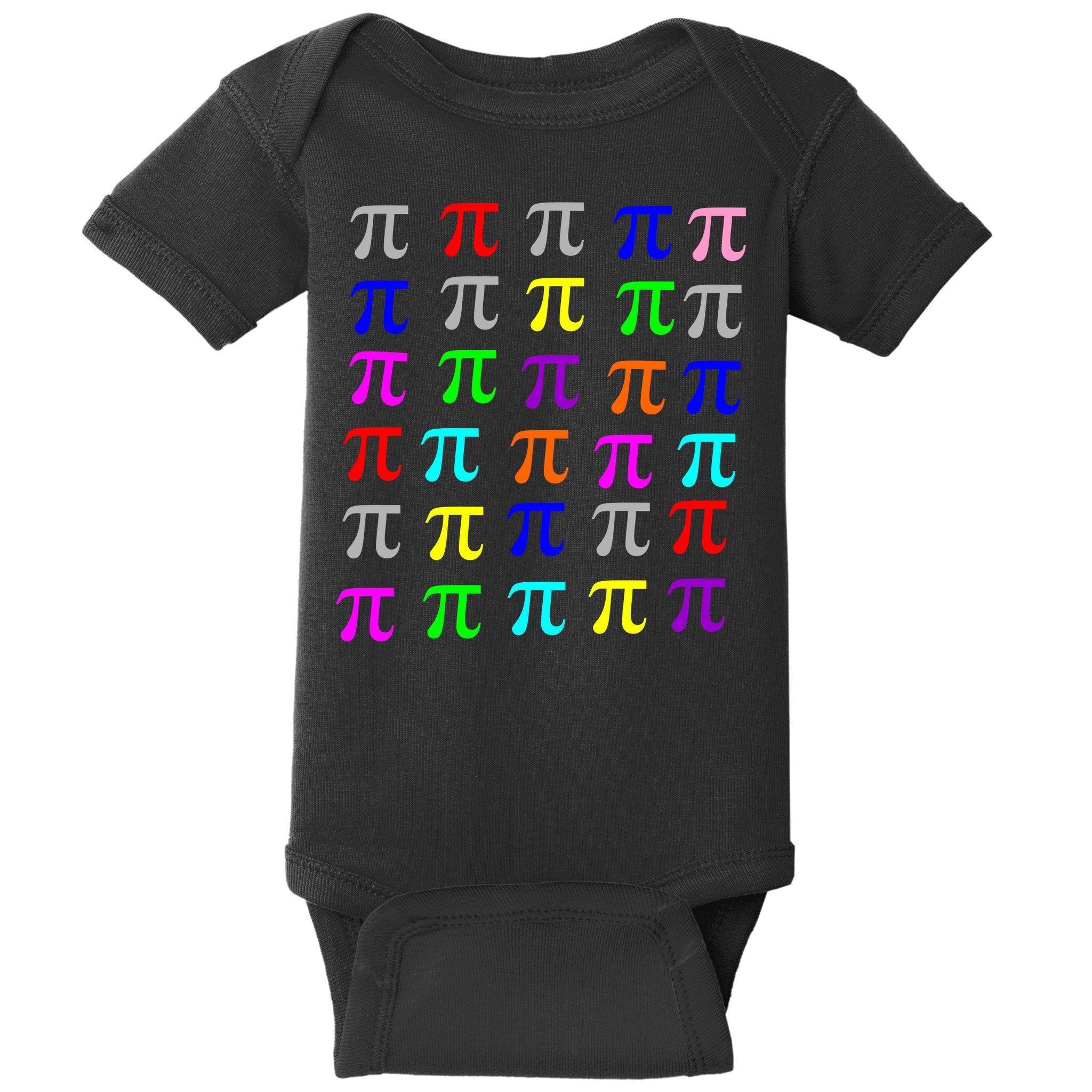 Pi Plaid Rainbow Pride Pi Day Collage Baby Bodysuit