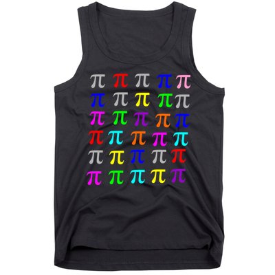 Pi Plaid Rainbow Pride Pi Day Collage Tank Top