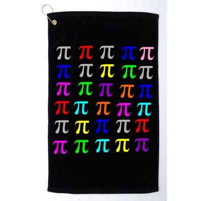 Pi Plaid Rainbow Pride Pi Day Collage Golf Towel