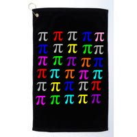 Pi Plaid Rainbow Pride Pi Day Collage Golf Towel