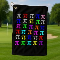 Pi Plaid Rainbow Pride Pi Day Collage Golf Towel