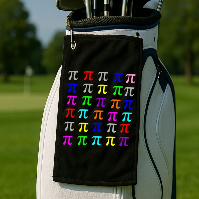 Pi Plaid Rainbow Pride Pi Day Collage Golf Towel