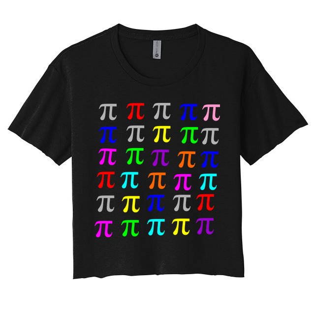 Pi Plaid Rainbow Pride Pi Day Collage Crop Top