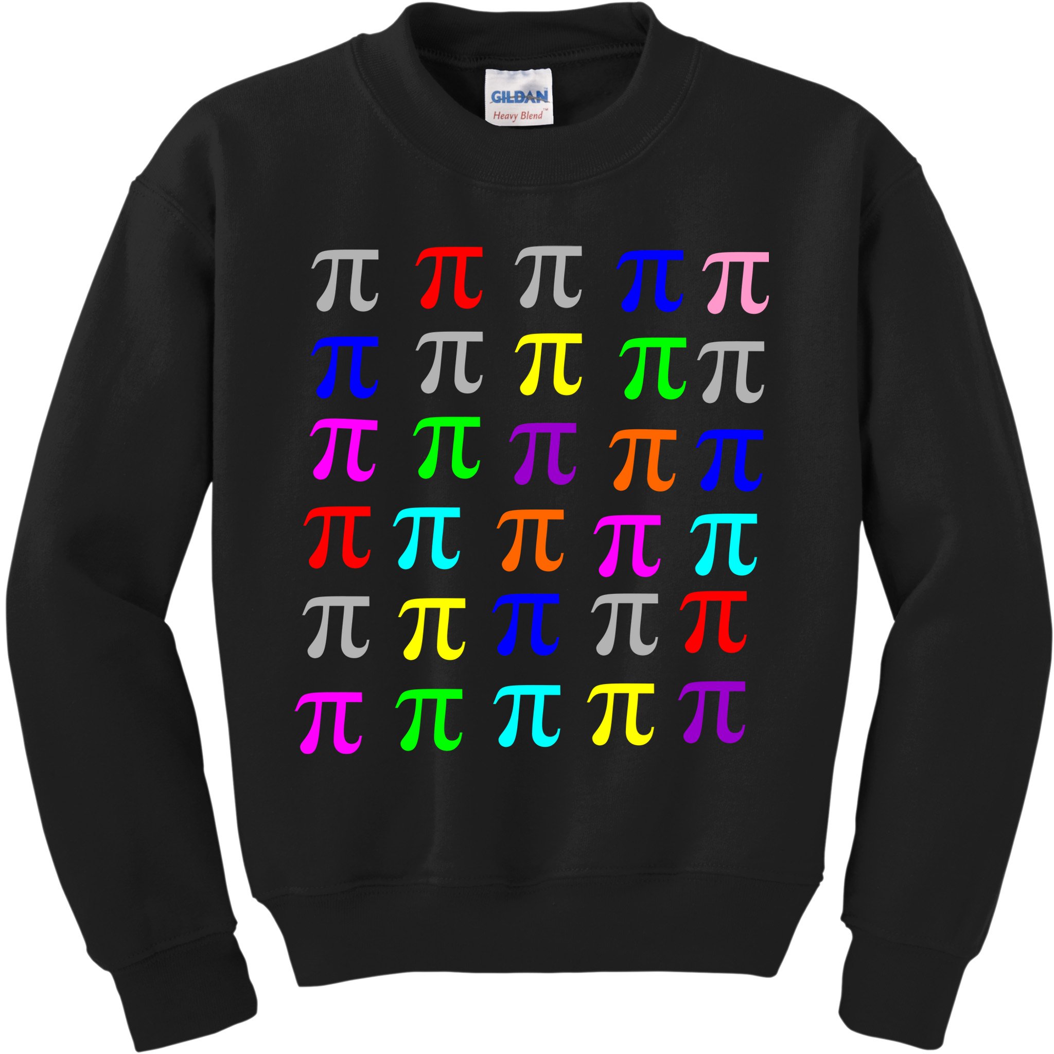 Pi Plaid Rainbow Pride Pi Day Collage Kids Sweatshirt
