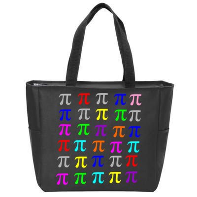 Pi Plaid Rainbow Pride Pi Day Collage Zip Tote Bag