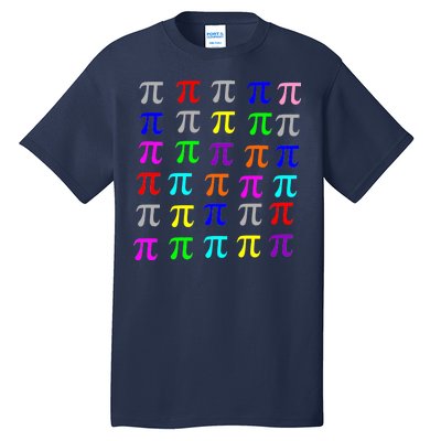 Pi Plaid Rainbow Pride Pi Day Collage Tall T-Shirt