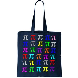 Pi Plaid Rainbow Pride Pi Day Collage Tote Bag