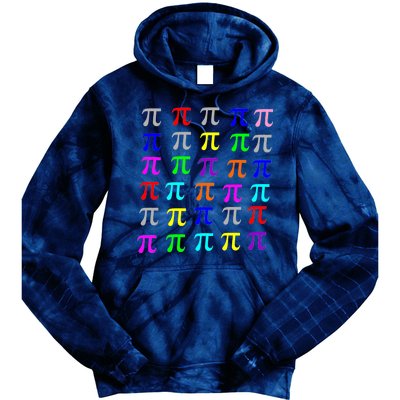 Pi Plaid Rainbow Pride Pi Day Collage Tie Dye Hoodie