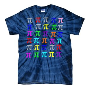 Pi Plaid Rainbow Pride Pi Day Collage Tie-Dye T-Shirt