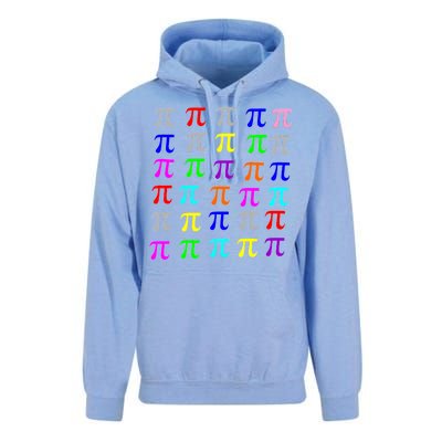 Pi Plaid Rainbow Pride Pi Day Collage Unisex Surf Hoodie