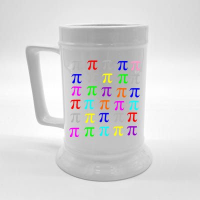 Pi Plaid Rainbow Pride Pi Day Collage Beer Stein