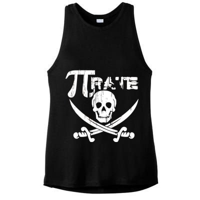 PI Rate Math Skull and Cross Swords Ladies PosiCharge Tri-Blend Wicking Tank
